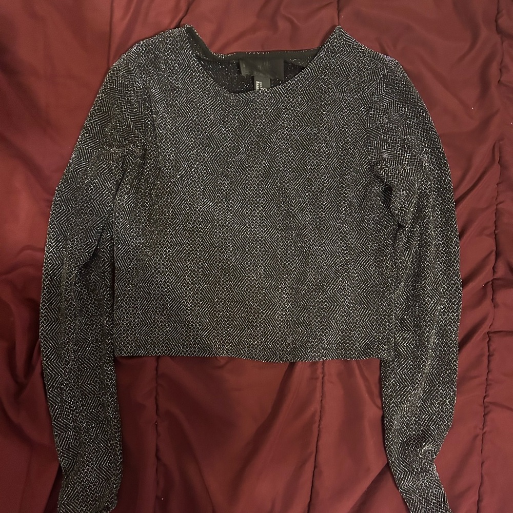 H&M Glittery Crop Top Never Worn Size Small
